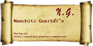 Naschitz Gusztáv névjegykártya